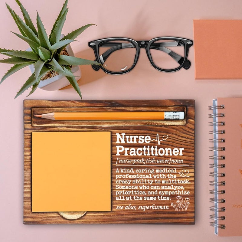 MFOMFO Nurse Practitioner Gifts for Women, Nurse Practitioner Thank You Gifts, Nurse Practitioner Appreciation Gifts, Funny Nurse Week Gift, Best Nurse Practitioner Self-Stick Note Pad Holders-LBB14 - Image 2